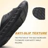 imageKuaiLu Mens Recovery Sandals Orthotic Thick Cushion Open Toe Sport Slides Reduces Stress on Feet With Comfortable Plantar Fasciitis Joints ampamp Back PostExerciseBlack