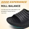 imageKuaiLu Mens Recovery Sandals Orthotic Thick Cushion Open Toe Sport Slides Reduces Stress on Feet With Comfortable Plantar Fasciitis Joints ampamp Back PostExerciseBlack