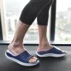 imageKuaiLu Mens Recovery Sandals Orthotic Thick Cushion Open Toe Sport Slides Reduces Stress on Feet With Comfortable Plantar Fasciitis Joints ampamp Back PostExerciseBlue White
