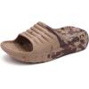 imageKuaiLu Mens Recovery Sandals Orthotic Thick Cushion Open Toe Sport Slides Reduces Stress on Feet With Comfortable Plantar Fasciitis Joints ampamp Back PostExerciseTan
