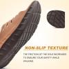 imageKuaiLu Mens Recovery Sandals Orthotic Thick Cushion Open Toe Sport Slides Reduces Stress on Feet With Comfortable Plantar Fasciitis Joints ampamp Back PostExerciseKhakibrown