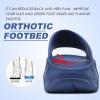 imageKuaiLu Mens Recovery Sandals Orthotic Thick Cushion Open Toe Sport Slides Reduces Stress on Feet With Comfortable Plantar Fasciitis Joints ampamp Back PostExerciseBlue
