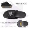 imageKuaiLu Mens Slides Soft Cushion Sport Sandals with Plantar Fasciitis Arch Support Adjustable Open Toe Summer Slippers Slip on Indoor Outdoor Size 715All Black