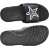 imageKuaiLu Mens Slides Soft Cushion Sport Sandals with Plantar Fasciitis Arch Support Adjustable Open Toe Summer Slippers Slip on Indoor Outdoor Size 715Black