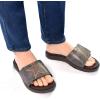 imageKuaiLu Mens Slides Soft Cushion Sport Sandals with Plantar Fasciitis Arch Support Adjustable Open Toe Summer Slippers Slip on Indoor Outdoor Size 715Brown