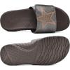 imageKuaiLu Mens Slides Soft Cushion Sport Sandals with Plantar Fasciitis Arch Support Adjustable Open Toe Summer Slippers Slip on Indoor Outdoor Size 715Brown