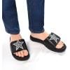 imageKuaiLu Mens Slides Soft Cushion Sport Sandals with Plantar Fasciitis Arch Support Adjustable Open Toe Summer Slippers Slip on Indoor Outdoor Size 715Black