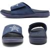 imageKuaiLu Mens Slides Soft Cushion Sport Sandals with Plantar Fasciitis Arch Support Adjustable Open Toe Summer Slippers Slip on Indoor Outdoor Size 715Dark Blue