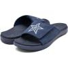 imageKuaiLu Mens Slides Soft Cushion Sport Sandals with Plantar Fasciitis Arch Support Adjustable Open Toe Summer Slippers Slip on Indoor Outdoor Size 715Dark Blue