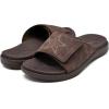 imageKuaiLu Mens Slides Soft Cushion Sport Sandals with Plantar Fasciitis Arch Support Adjustable Open Toe Summer Slippers Slip on Indoor Outdoor Size 715Dark Brown