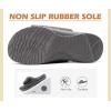 imageKuaiLu Mens Slides Soft Cushion Sport Sandals with Plantar Fasciitis Arch Support Adjustable Open Toe Summer Slippers Slip on Indoor Outdoor Size 715Fur Grey