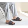 imageKuaiLu Mens Slides Soft Cushion Sport Sandals with Plantar Fasciitis Arch Support Adjustable Open Toe Summer Slippers Slip on Indoor Outdoor Size 715Fur Grey