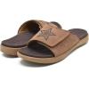 imageKuaiLu Mens Slides Soft Cushion Sport Sandals with Plantar Fasciitis Arch Support Adjustable Open Toe Summer Slippers Slip on Indoor Outdoor Size 715Khaki Brown