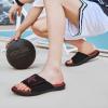imageKuaiLu Mens Slides Soft Cushion Sport Sandals with Plantar Fasciitis Arch Support Adjustable Open Toe Summer Slippers Slip on Indoor Outdoor Size 715Red Black