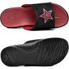imageKuaiLu Mens Slides Soft Cushion Sport Sandals with Plantar Fasciitis Arch Support Adjustable Open Toe Summer Slippers Slip on Indoor Outdoor Size 715Red Black
