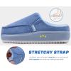 imageKuaiLu Womens Clog Slippers Cozy Suede Warm Plush Lined Arch Support Faux Fur House Ladies Bedroom Slippers Comfy Orthopedic Memory Foam Plantar Fasciitis Home Indoor Outdoor Shoes Blue US85
