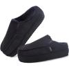 imageKuaiLu Womens Clog Slippers Cozy Warm Plush Lined With Suede Faux Fur House ladies Bedroom Slippers Comfortable Memory Foam Slipon Womans Home Shoes Indoor Outdoor Thick Hard SoleBlack