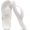 imageKuaiLu Womens Flip Flops Ladies Yoga Mat Comfortable Walking Thong Sandals With Plantar Fasciitis Arch Support Slip On Indoor Outdoor For SummerAll White