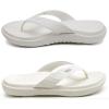 imageKuaiLu Womens Flip Flops Ladies Yoga Mat Comfortable Walking Thong Sandals With Plantar Fasciitis Arch Support Slip On Indoor Outdoor For SummerAll White