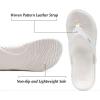 imageKuaiLu Womens Flip Flops Ladies Yoga Mat Comfortable Walking Thong Sandals With Plantar Fasciitis Arch Support Slip On Indoor Outdoor For SummerAll White