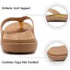 imageKuaiLu Womens Flip Flops Ladies Yoga Mat Comfortable Walking Thong Sandals With Plantar Fasciitis Arch Support Slip On Indoor Outdoor For SummerBeige