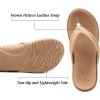 imageKuaiLu Womens Flip Flops Ladies Yoga Mat Comfortable Walking Thong Sandals With Plantar Fasciitis Arch Support Slip On Indoor Outdoor For SummerBeige