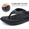 imageKuaiLu Womens Flip Flops Ladies Yoga Mat Comfortable Walking Thong Sandals With Plantar Fasciitis Arch Support Slip On Indoor Outdoor For SummerBlack
