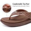 imageKuaiLu Womens Flip Flops Ladies Yoga Mat Comfortable Walking Thong Sandals With Plantar Fasciitis Arch Support Slip On Indoor Outdoor For SummerCoffee Brown