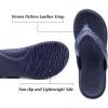 imageKuaiLu Womens Flip Flops Ladies Yoga Mat Comfortable Walking Thong Sandals With Plantar Fasciitis Arch Support Slip On Indoor Outdoor For SummerDark Blue