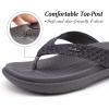 imageKuaiLu Womens Flip Flops Ladies Yoga Mat Comfortable Walking Thong Sandals With Plantar Fasciitis Arch Support Slip On Indoor Outdoor For SummerElegant Grey