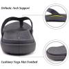 imageKuaiLu Womens Flip Flops Ladies Yoga Mat Comfortable Walking Thong Sandals With Plantar Fasciitis Arch Support Slip On Indoor Outdoor For SummerElegant Grey