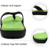imageKuaiLu Womens Flip Flops Ladies Yoga Mat Comfortable Walking Thong Sandals With Plantar Fasciitis Arch Support Slip On Indoor Outdoor For SummerGreen Black