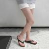 imageKuaiLu Womens Flip Flops Ladies Yoga Mat Comfortable Walking Thong Sandals With Plantar Fasciitis Arch Support Slip On Indoor Outdoor For SummerKhaki Black