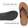 imageKuaiLu Womens Flip Flops Ladies Yoga Mat Comfortable Walking Thong Sandals With Plantar Fasciitis Arch Support Slip On Indoor Outdoor For SummerKhaki Black