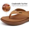 imageKuaiLu Womens Flip Flops Ladies Yoga Mat Comfortable Walking Thong Sandals With Plantar Fasciitis Arch Support Slip On Indoor Outdoor For SummerKhaki