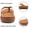 imageKuaiLu Womens Flip Flops Ladies Yoga Mat Comfortable Walking Thong Sandals With Plantar Fasciitis Arch Support Slip On Indoor Outdoor For SummerKhaki