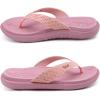 imageKuaiLu Womens Flip Flops Ladies Yoga Mat Comfortable Walking Thong Sandals With Plantar Fasciitis Arch Support Slip On Indoor Outdoor For SummerLovely Pink