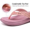 imageKuaiLu Womens Flip Flops Ladies Yoga Mat Comfortable Walking Thong Sandals With Plantar Fasciitis Arch Support Slip On Indoor Outdoor For SummerLovely Pink
