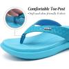 imageKuaiLu Womens Flip Flops Ladies Yoga Mat Comfortable Walking Thong Sandals With Plantar Fasciitis Arch Support Slip On Indoor Outdoor For SummerPure Blue