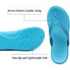 imageKuaiLu Womens Flip Flops Ladies Yoga Mat Comfortable Walking Thong Sandals With Plantar Fasciitis Arch Support Slip On Indoor Outdoor For SummerPure Blue