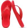 imageKuaiLu Womens Flip Flops Ladies Yoga Mat Comfortable Walking Thong Sandals With Plantar Fasciitis Arch Support Slip On Indoor Outdoor For SummerPure Red
