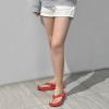 imageKuaiLu Womens Flip Flops Ladies Yoga Mat Comfortable Walking Thong Sandals With Plantar Fasciitis Arch Support Slip On Indoor Outdoor For SummerPure Red