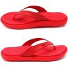 imageKuaiLu Womens Flip Flops Ladies Yoga Mat Comfortable Walking Thong Sandals With Plantar Fasciitis Arch Support Slip On Indoor Outdoor For SummerPure Red