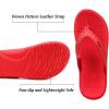 imageKuaiLu Womens Flip Flops Ladies Yoga Mat Comfortable Walking Thong Sandals With Plantar Fasciitis Arch Support Slip On Indoor Outdoor For SummerPure Red