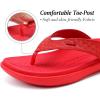 imageKuaiLu Womens Flip Flops Ladies Yoga Mat Comfortable Walking Thong Sandals With Plantar Fasciitis Arch Support Slip On Indoor Outdoor For SummerPure Red