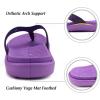 imageKuaiLu Womens Flip Flops Ladies Yoga Mat Comfortable Walking Thong Sandals With Plantar Fasciitis Arch Support Slip On Indoor Outdoor For SummerViolet Purple