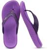imageKuaiLu Womens Flip Flops Ladies Yoga Mat Comfortable Walking Thong Sandals With Plantar Fasciitis Arch Support Slip On Indoor Outdoor For SummerViolet Purple