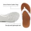imageKuaiLu Womens Flip Flops Ladies Yoga Mat Comfortable Walking Thong Sandals With Plantar Fasciitis Arch Support Slip On Indoor Outdoor For SummerWhite Khaki