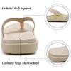 imageKuaiLu Womens Flip Flops Ladies Yoga Mat Comfortable Walking Thong Sandals With Plantar Fasciitis Arch Support Slip On Indoor Outdoor For SummerWhite