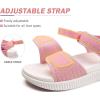 imageKuaiLu Womens Orthopedic Walking Sandals Ladies Recovery Sport Thick Athletic Cushion Outdoor Hiking Water Sandles Adjustable Strap Sandals with Comfortable Plantar Fasciitis Arch SupportPink